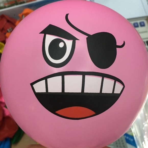 Emoji / Smiley face Latex Balloons, 10 Pcs, 12" ๐ธ - Picture 7 of 8